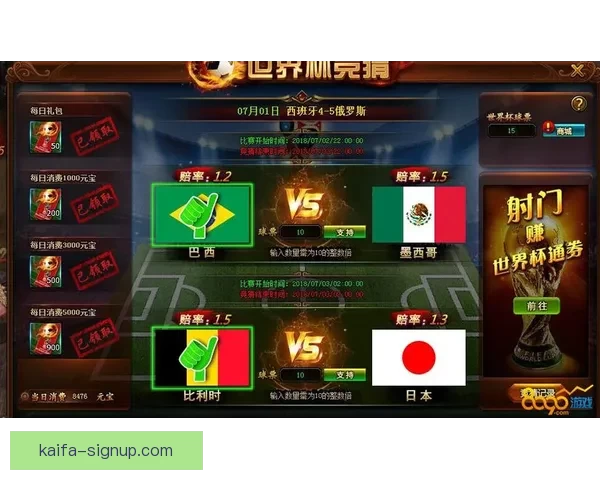 世界杯竞猜签到奖励天天领参与预测赢积分兑好礼活动攻略大全超值